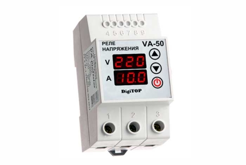 Реле с контролем тока VA-protector 50A