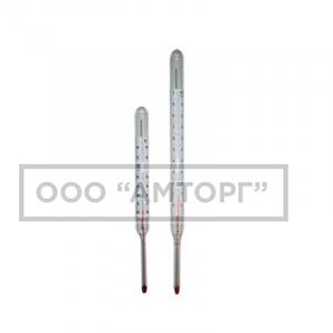 Термометр 160мм/103мм прямой стеклянный технический жидкостный фото 1