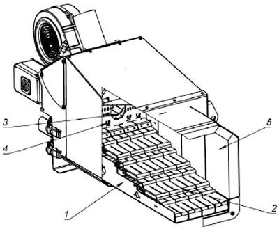 Рис.2. Устройство камеры сгорания горелки AIR Pellet Ceramic 60 кВт